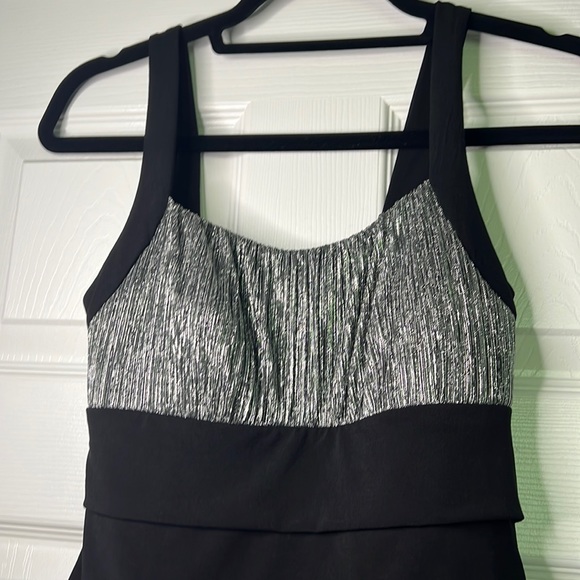 Sweet Storm Black and Silver Metallic Party Dress, Size Small - Picture 2 of 9